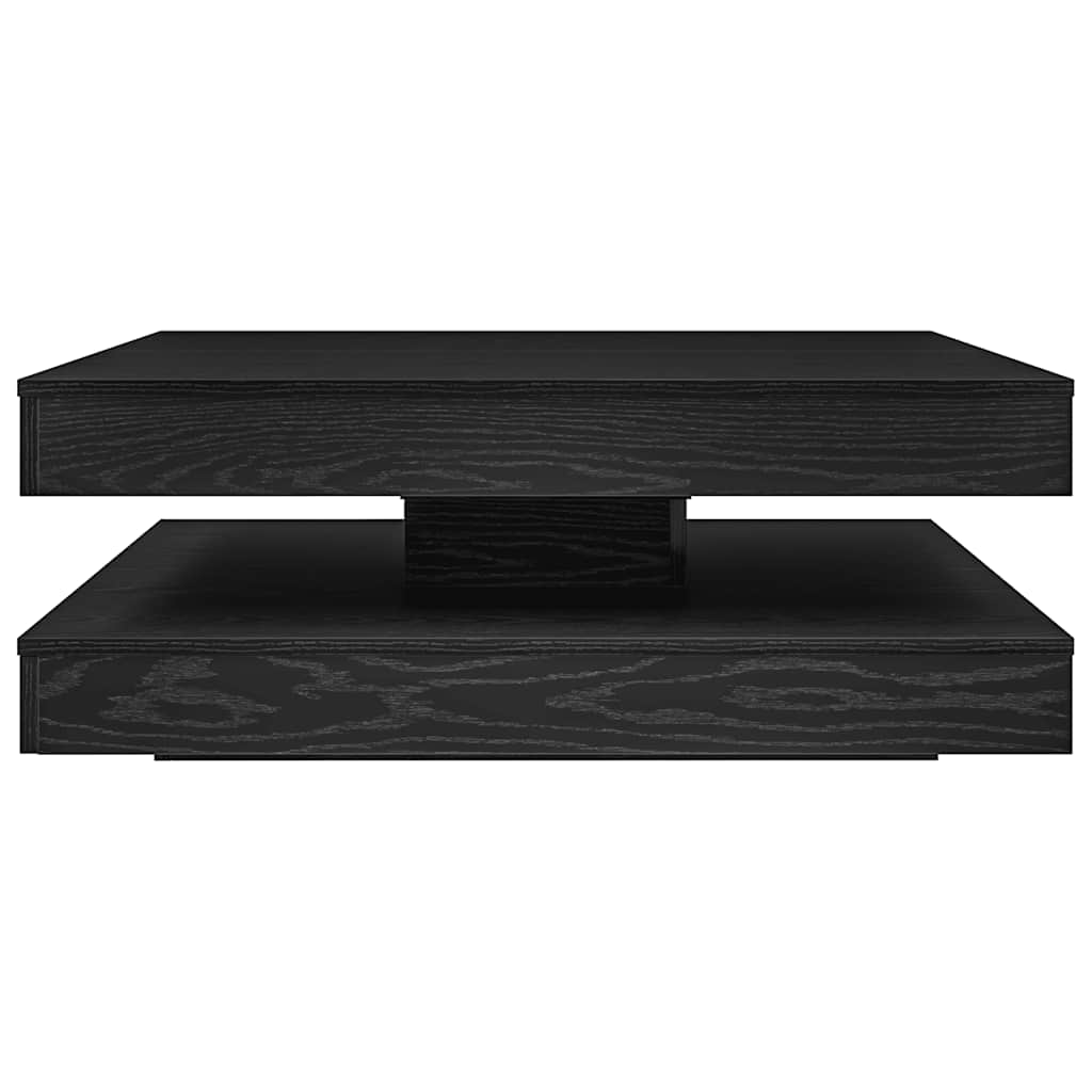 vidaXL Stolik kawowy obrotowy 360 stopni czarny dąb 90x90x34,5 cm