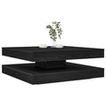 vidaXL Stolik kawowy obrotowy 360 stopni czarny dąb 90x90x34,5 cm