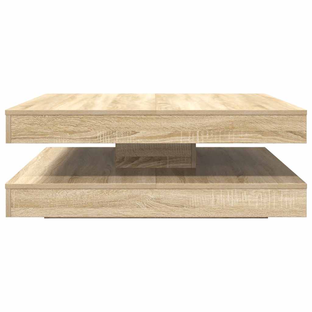 vidaXL Stolik kawowy obrotowy 360 stopni Sonoma Oak 90x90x34,5 cm