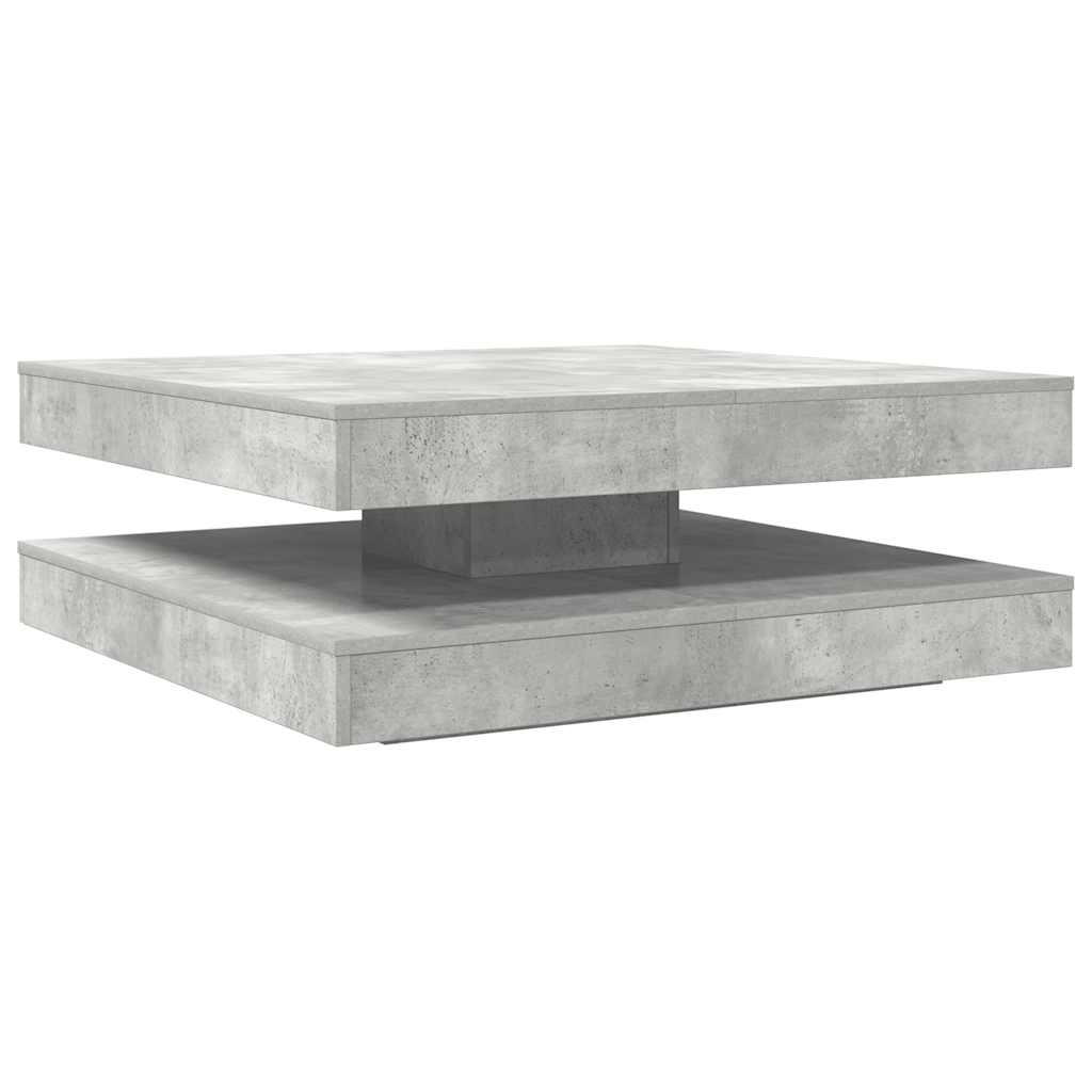 vidaXL Stolik kawowy obrotowy 360 stopni Betonowy szary 90x90x34,5 cm