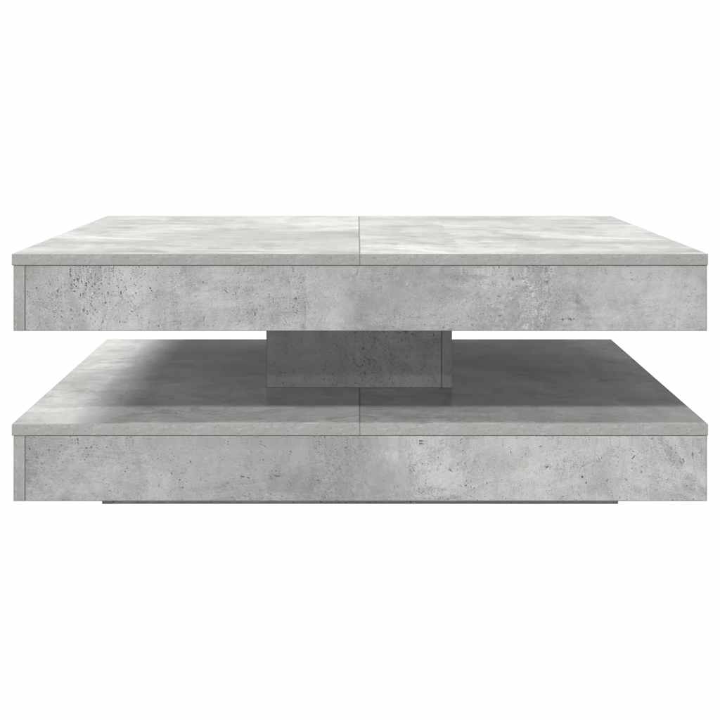 vidaXL Stolik kawowy obrotowy 360 stopni Betonowy szary 90x90x34,5 cm