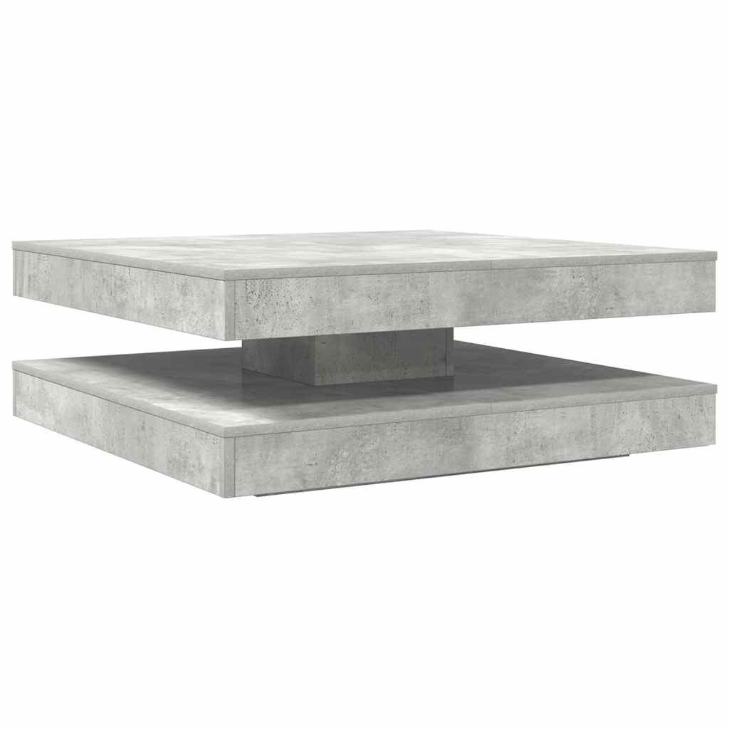 vidaXL Stolik kawowy obrotowy 360 stopni Betonowy szary 90x90x34,5 cm