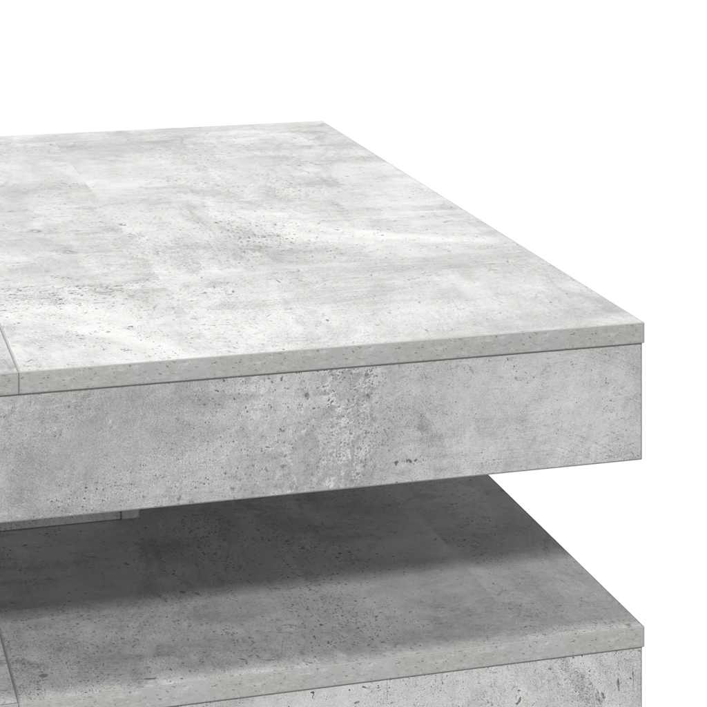 vidaXL Stolik kawowy obrotowy 360 stopni Betonowy szary 90x90x34,5 cm
