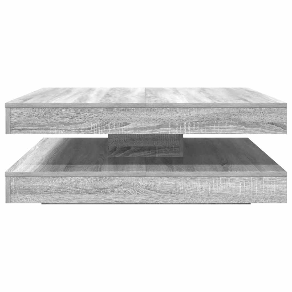 vidaXL Stolik kawowy obrotowy 360 stopni Szary Sonoma 90x90x34,5 cm