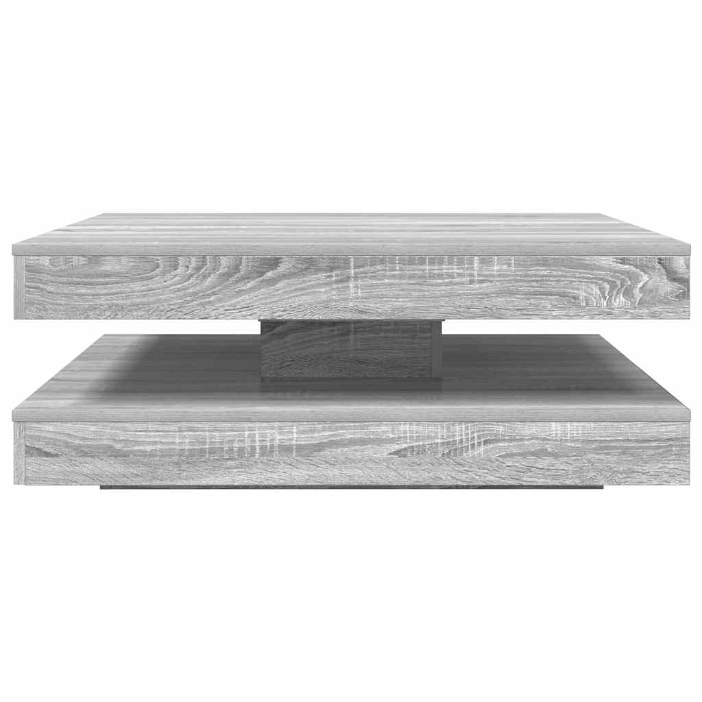 vidaXL Stolik kawowy obrotowy 360 stopni Szary Sonoma 90x90x34,5 cm