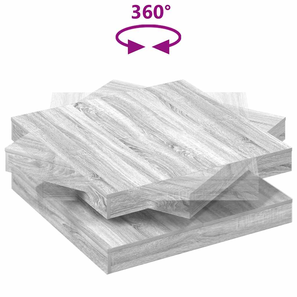 vidaXL Stolik kawowy obrotowy 360 stopni Szary Sonoma 90x90x34,5 cm