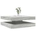 vidaXL Stolik kawowy obrotowy 360 stopni Szary Sonoma 90x90x34,5 cm