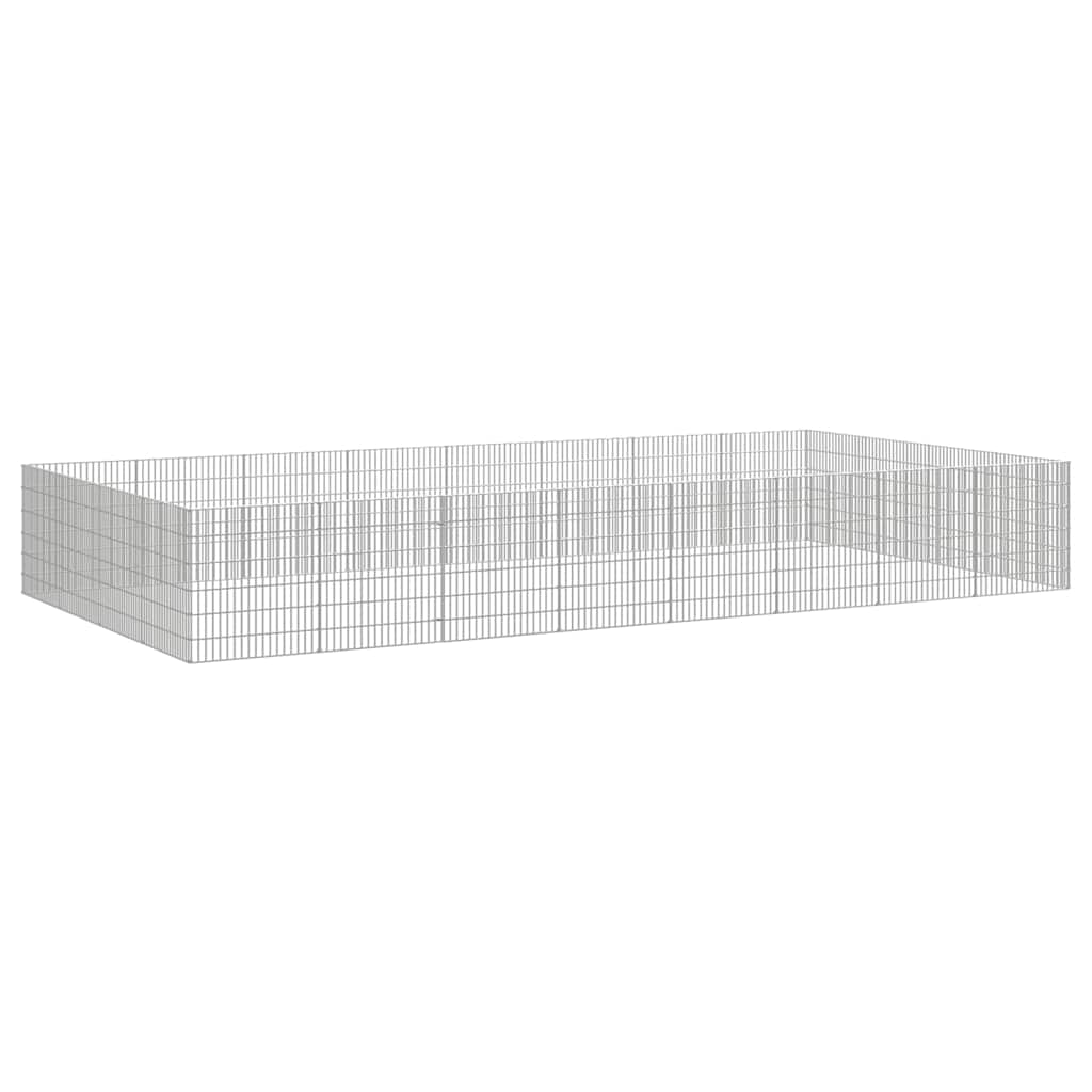 vidaXL Kojec dla zwierząt, 24 panele, 54x60 cm, galwanizowane żelazo