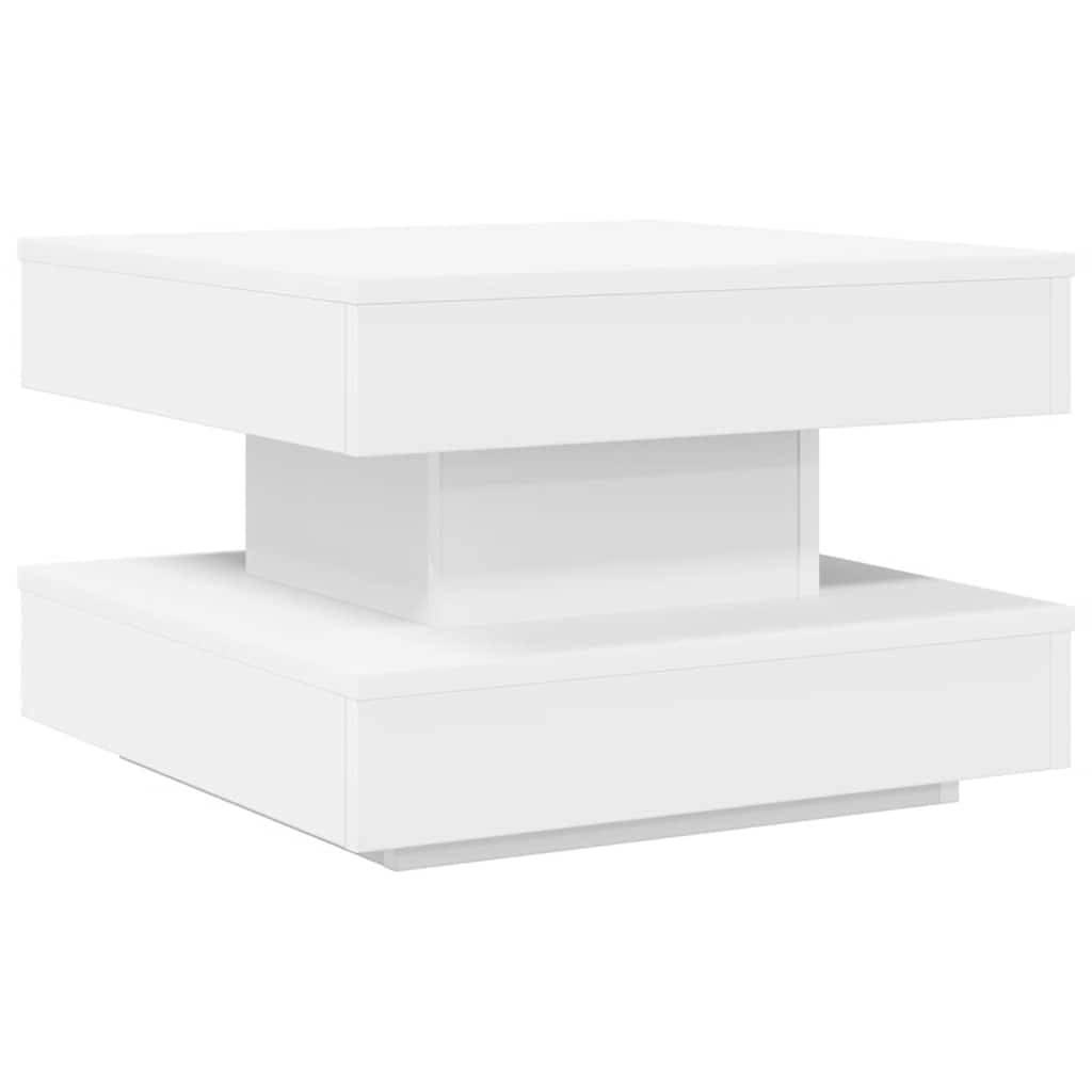 vidaXL Stolik kawowy obrotowy 360 stopni, biały, 50x50x34,5 cm