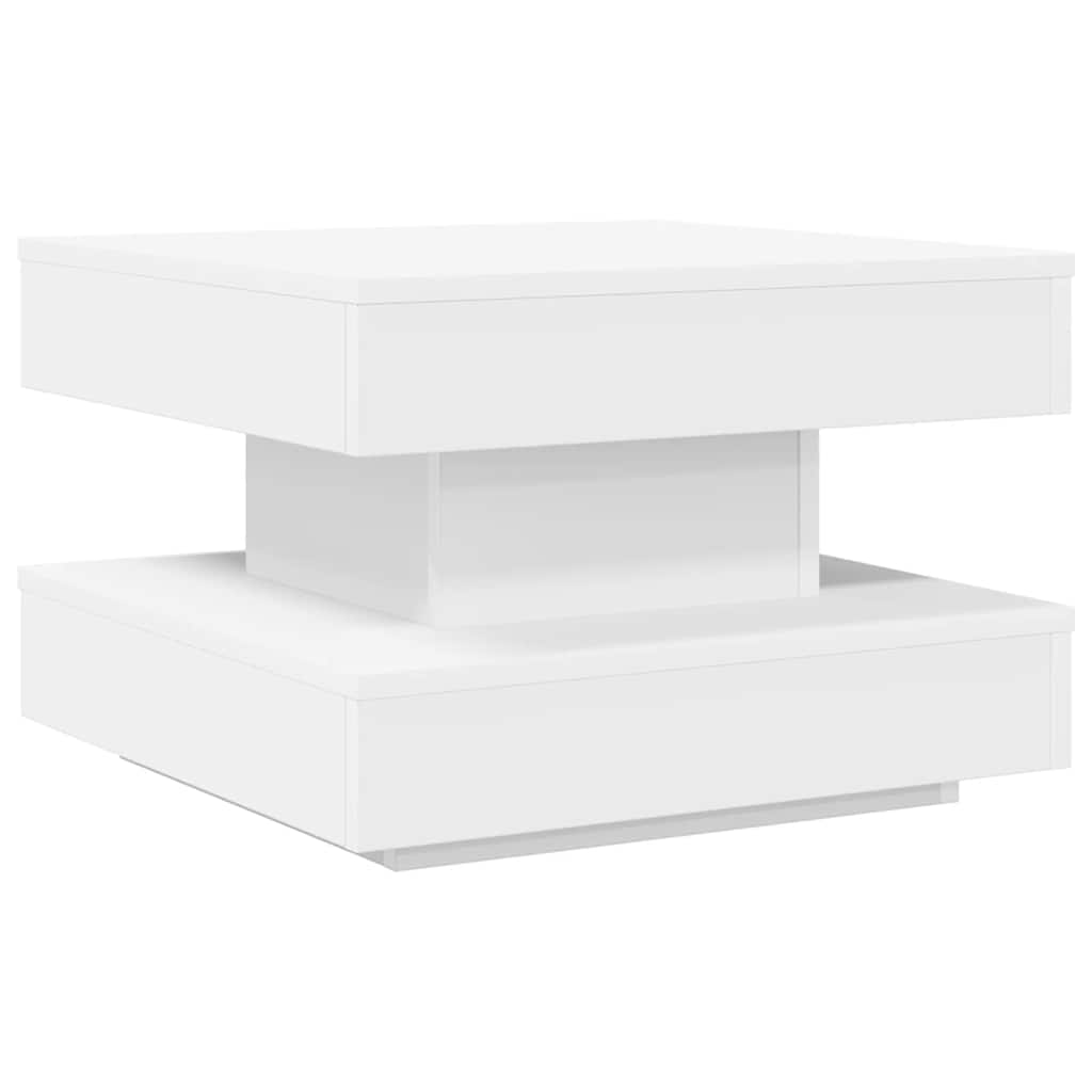 vidaXL Stolik kawowy obrotowy 360 stopni, biały, 50x50x34,5 cm