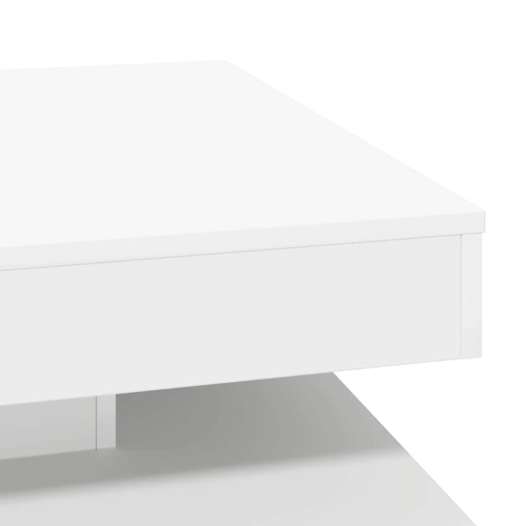 vidaXL Stolik kawowy obrotowy 360 stopni, biały, 70x70x34,5 cm