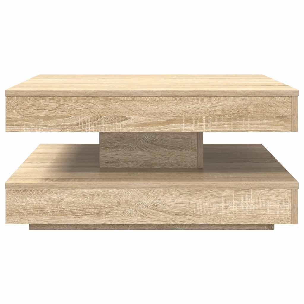 vidaXL Stolik kawowy obrotowy 360 stopni, dąb Sonoma, 70x70x34,5 cm