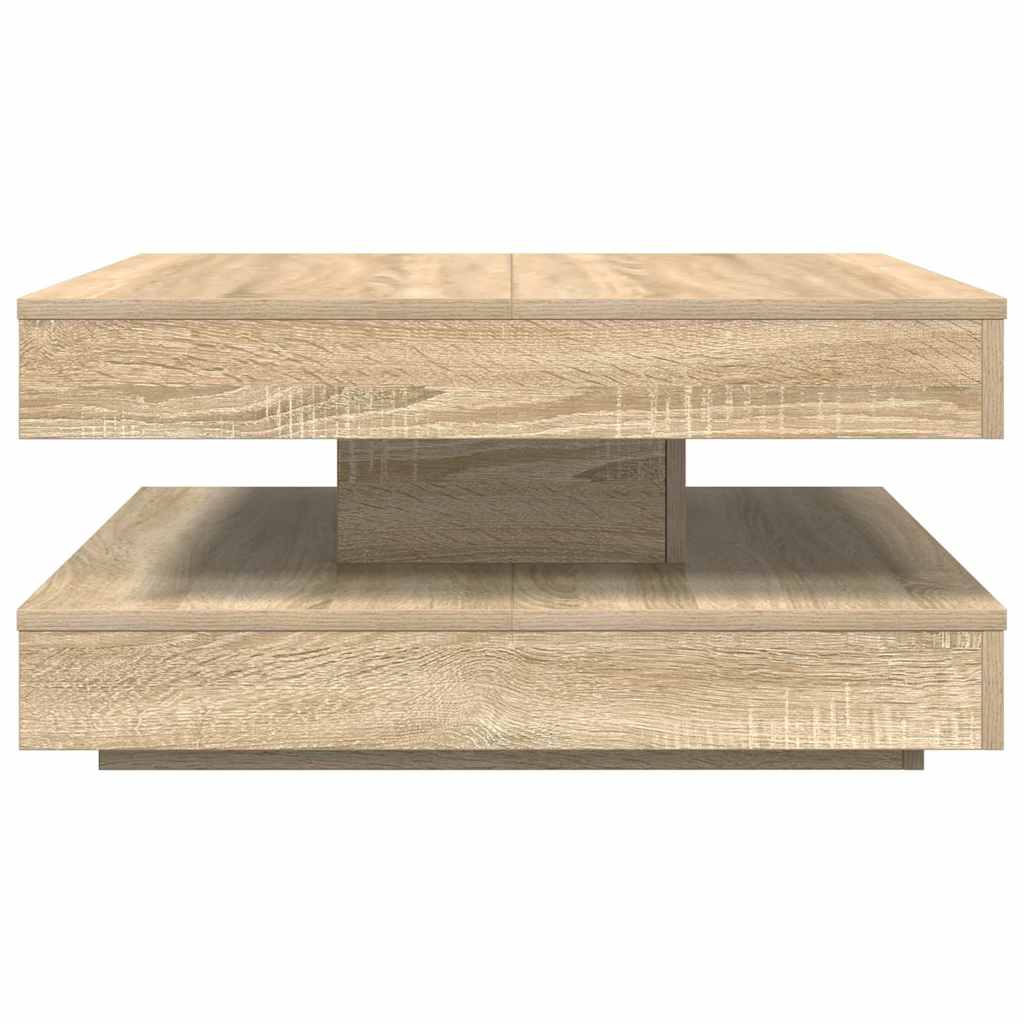 vidaXL Stolik kawowy obrotowy 360 stopni, dąb Sonoma, 70x70x34,5 cm