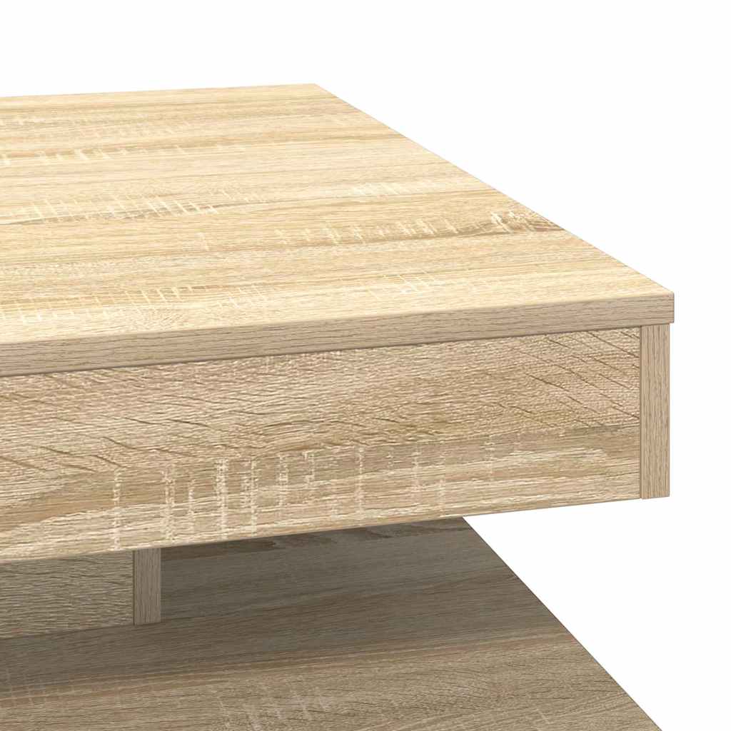 vidaXL Stolik kawowy obrotowy 360 stopni, dąb Sonoma, 70x70x34,5 cm