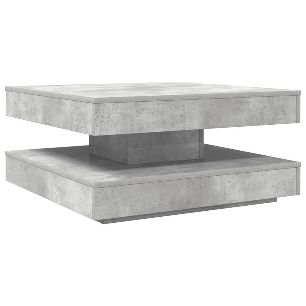 vidaXL Stolik kawowy obrotowy 360 stopni, betonowy, szary, 70x70x34,5 cm