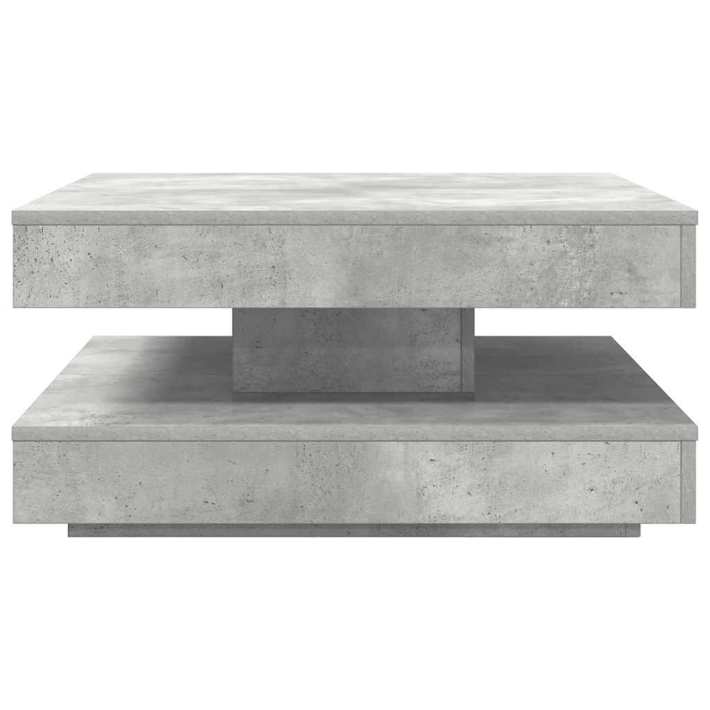 vidaXL Stolik kawowy obrotowy 360 stopni, betonowy, szary, 70x70x34,5 cm