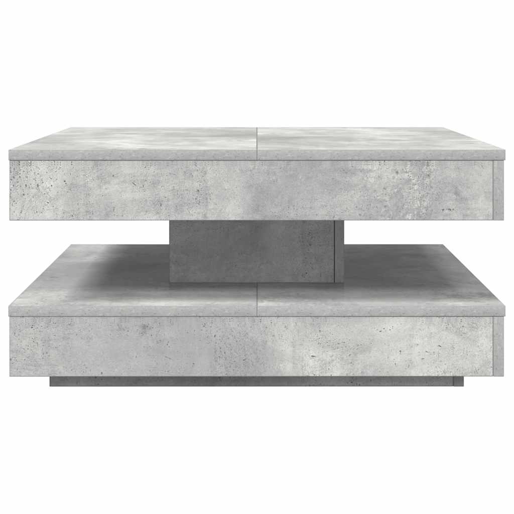 vidaXL Stolik kawowy obrotowy 360 stopni, betonowy, szary, 70x70x34,5 cm