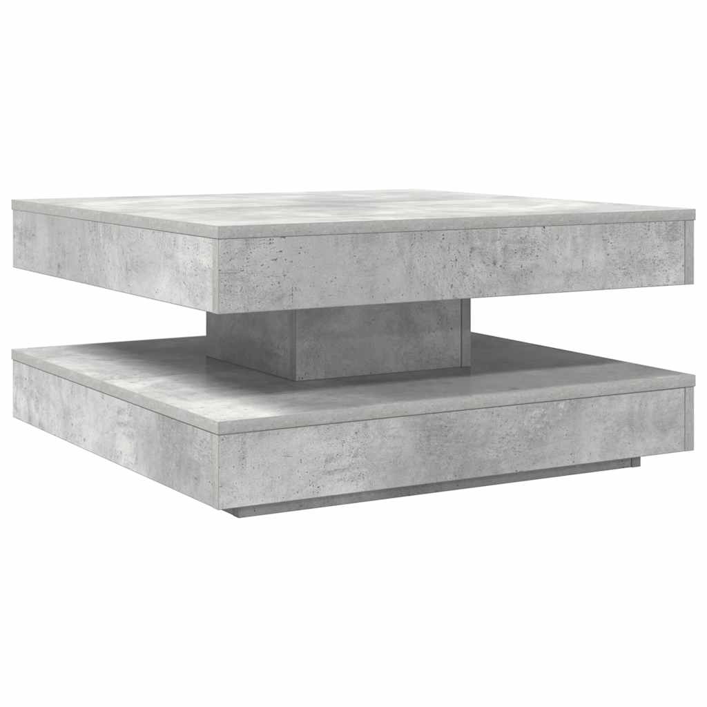vidaXL Stolik kawowy obrotowy 360 stopni, betonowy, szary, 70x70x34,5 cm