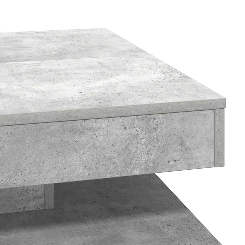 vidaXL Stolik kawowy obrotowy 360 stopni, betonowy, szary, 70x70x34,5 cm
