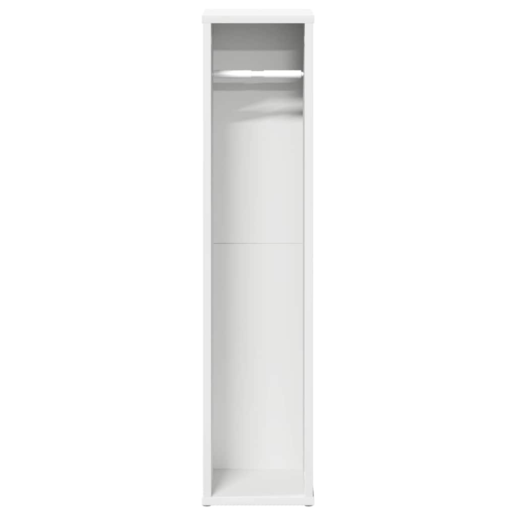 vidaXL Szafka łazienkowa z uchwytem na papier toaletowy, biała, 20,5x20x90 cm