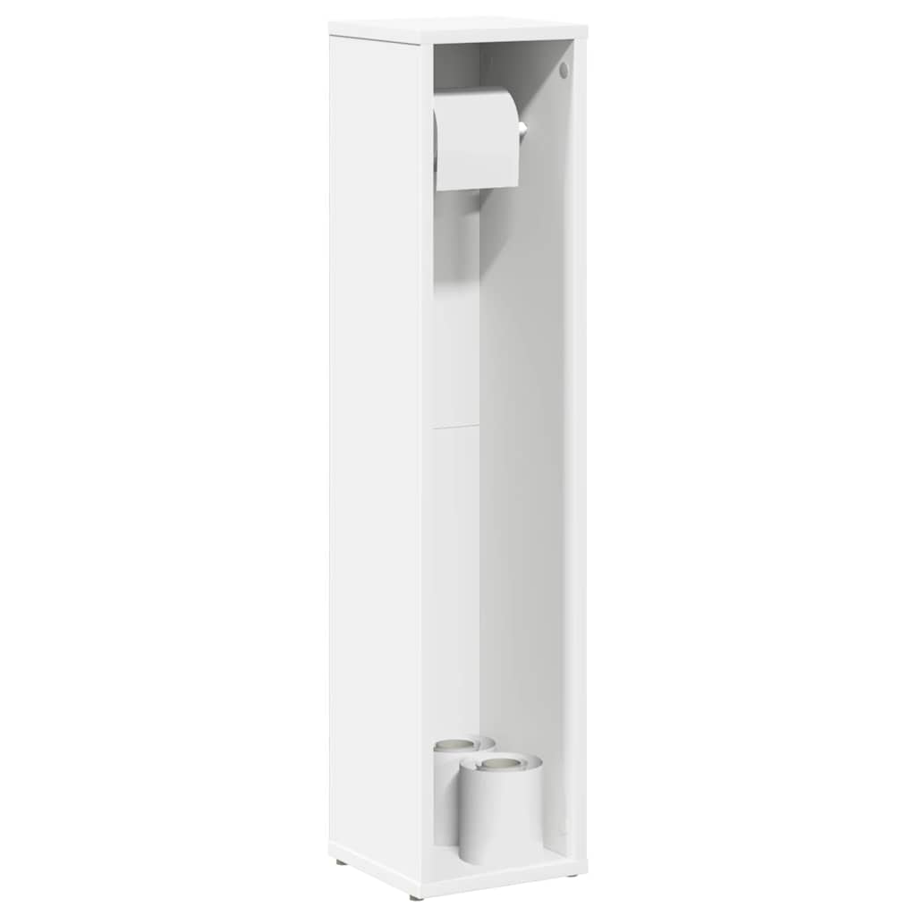 vidaXL Szafka łazienkowa z uchwytem na papier toaletowy, biała, 20,5x20x90 cm