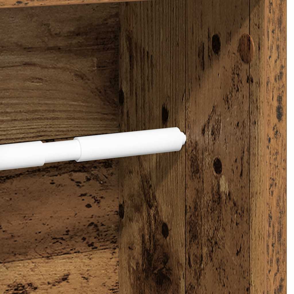 vidaXL Szafka łazienkowa z uchwytem na papier toaletowy Stare drewno 20,5x20x90 cm