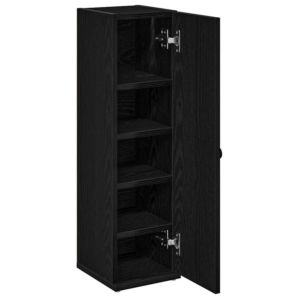 vidaXL Szafka łazienkowa z uchwyty na rolki czarny 20,5x22x72cm