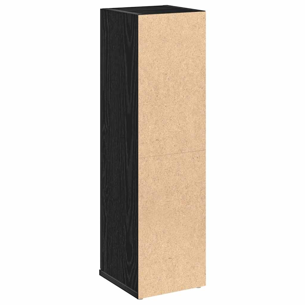 vidaXL Szafka łazienkowa z uchwyty na rolki czarny 20,5x22x72cm