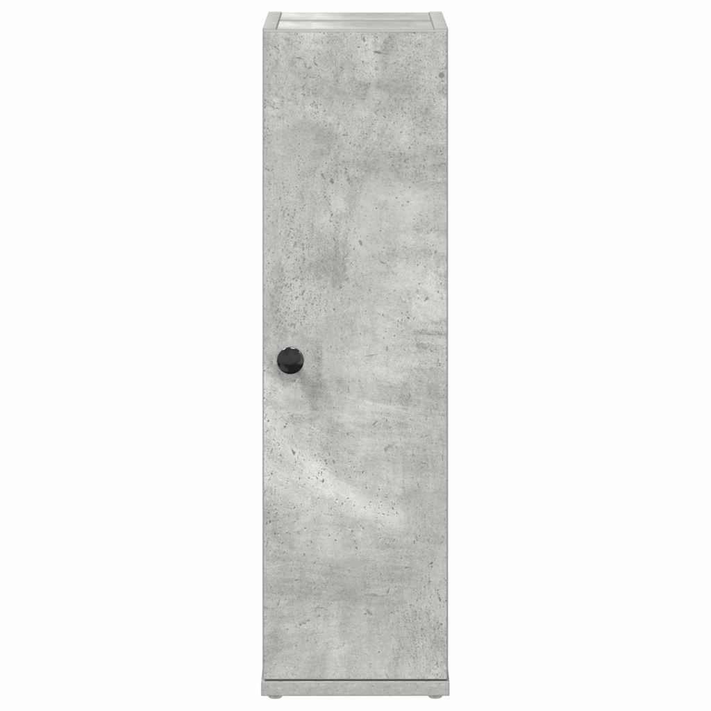 vidaXL Szafka łazienkowa z uchwyty na rolki kolor betonu 20,5x22x72 cm