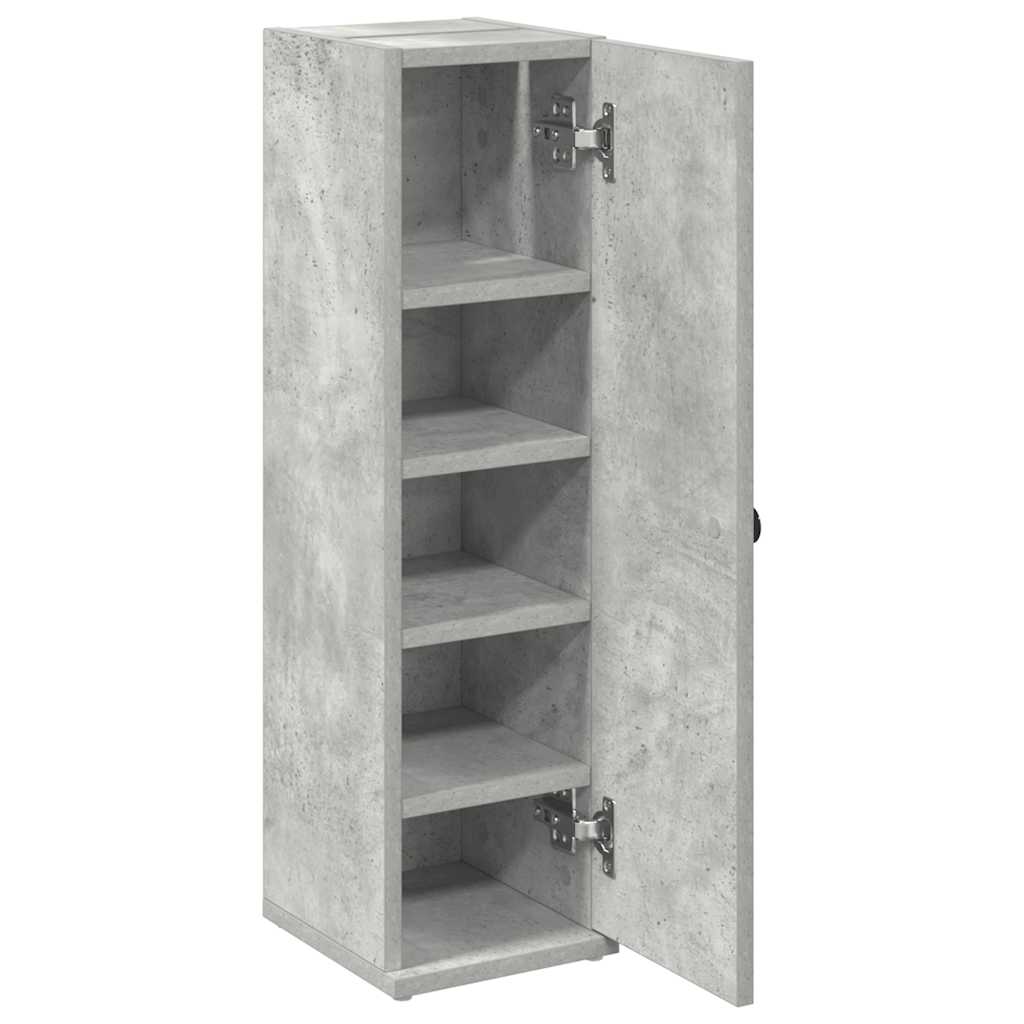vidaXL Szafka łazienkowa z uchwyty na rolki kolor betonu 20,5x22x72 cm