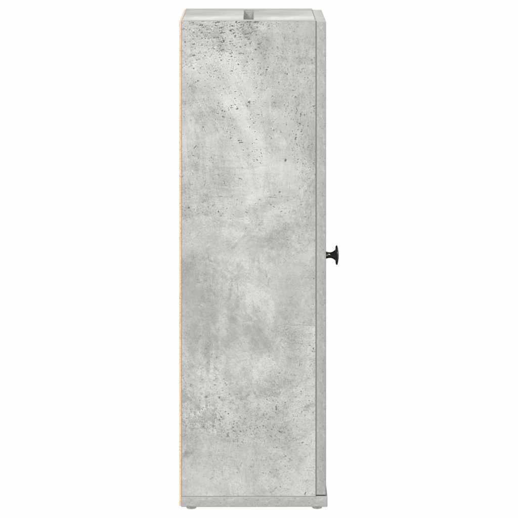 vidaXL Szafka łazienkowa z uchwyty na rolki kolor betonu 20,5x22x72 cm