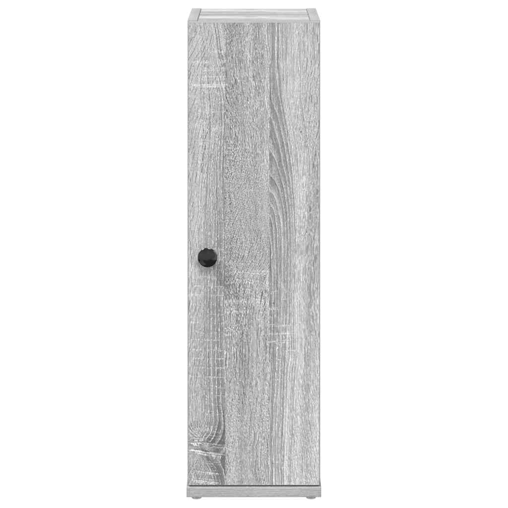 vidaXL Szafka łazienkowa z uchwyty na rolki szary sonoma 20,5x22x72 cm