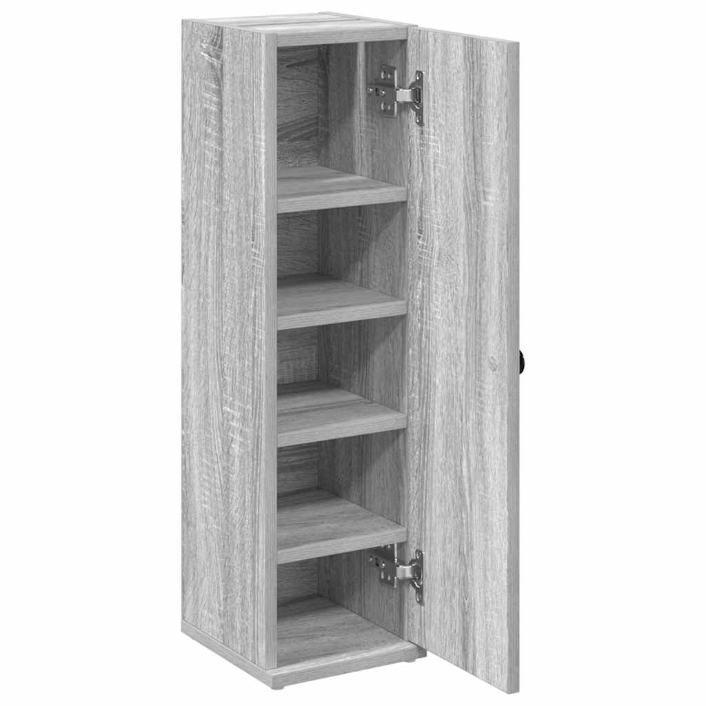 vidaXL Szafka łazienkowa z uchwyty na rolki szary sonoma 20,5x22x72 cm