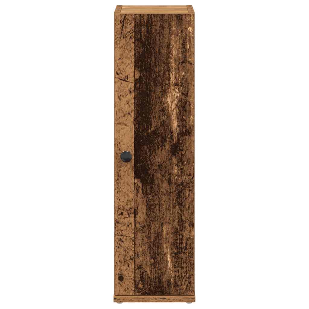 vidaXL Szafka łazienkowa z uchwyty na rolki stare drewno 20,5x22x72 cm
