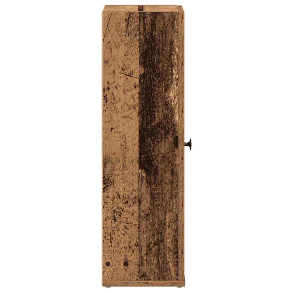 vidaXL Szafka łazienkowa z uchwyty na rolki stare drewno 20,5x22x72 cm