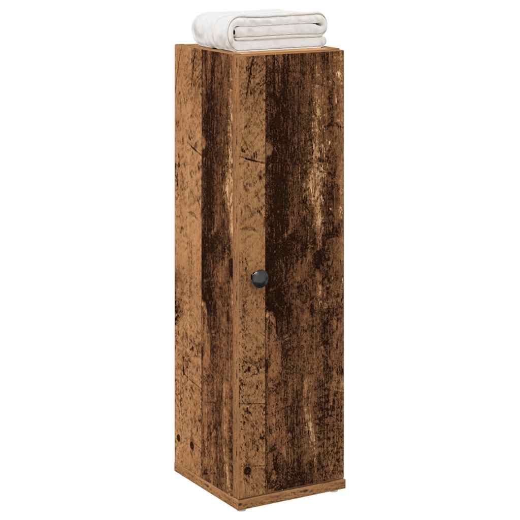 vidaXL Szafka łazienkowa z uchwyty na rolki stare drewno 20,5x22x72 cm