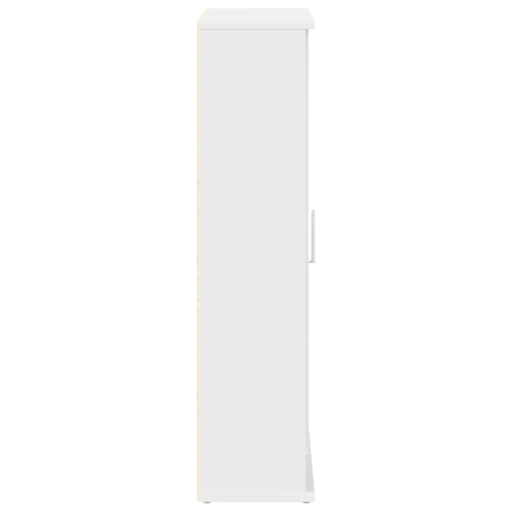 vidaXL Szafka łazienkowa z uchwyty na rolki biała 39x22x90 cm