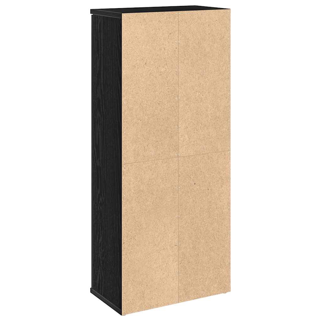 vidaXL Szafka łazienkowa z uchwyty na rolki papier czarny 39x22x90 cm