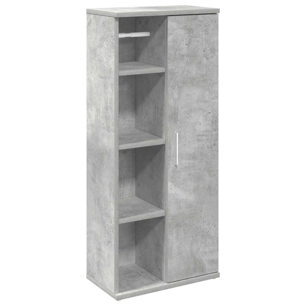 vidaXL Szafka łazienkowa z uchwyty na rolki kolor betonu 20,5x22x72 cm