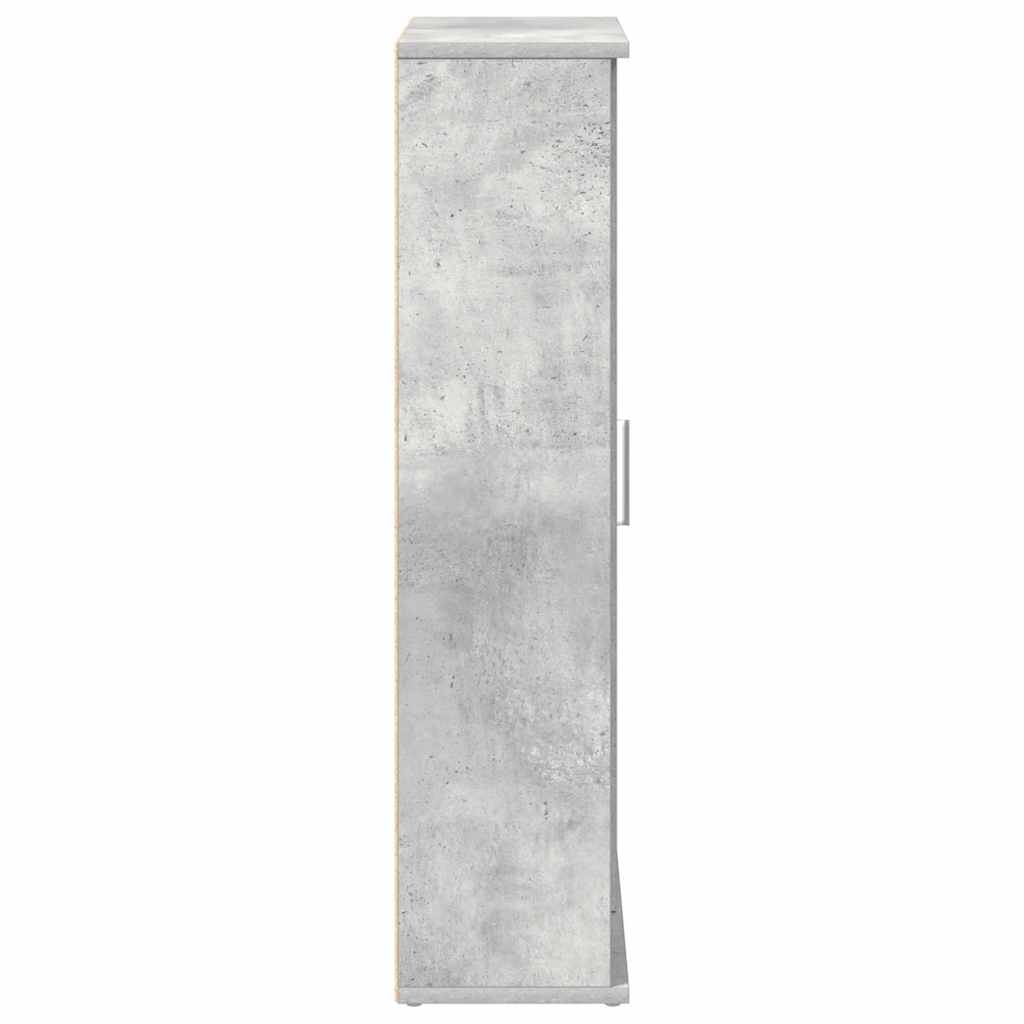 vidaXL Szafka łazienkowa z uchwyty na rolki kolor betonu 20,5x22x72 cm