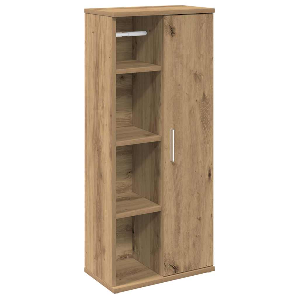 vidaXL Szafka łazienkowa z uchwyty na rolki dąb artisan 39x22x90 cm