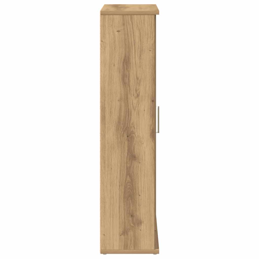 vidaXL Szafka łazienkowa z uchwyty na rolki dąb artisan 39x22x90 cm