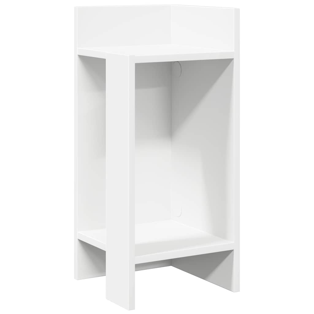 vidaXL Stoliki boczne 2 szt. z półką, białe, 25,5x27x60 cm