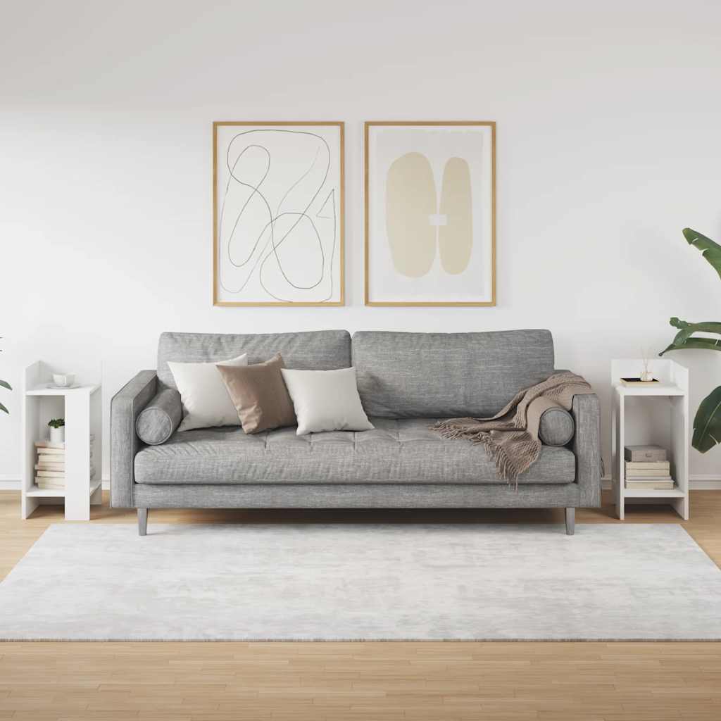 vidaXL Stoliki boczne 2 szt. z półką, białe, 25,5x27x60 cm