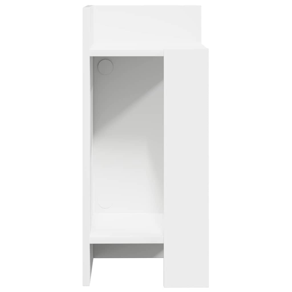 vidaXL Stoliki boczne 2 szt. z półką, białe, 25,5x27x60 cm