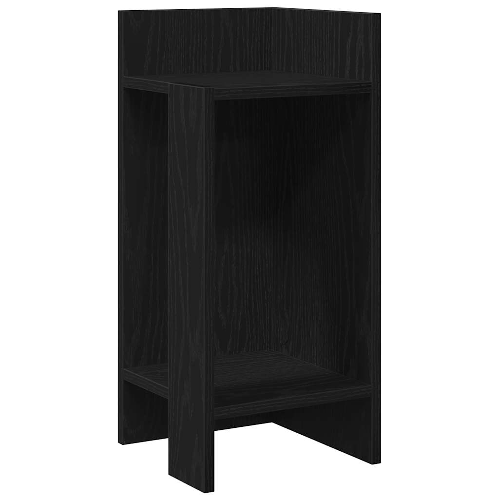 vidaXL Stoliki boczne 2 szt. z półką, czarne, 25,5x27x60 cm