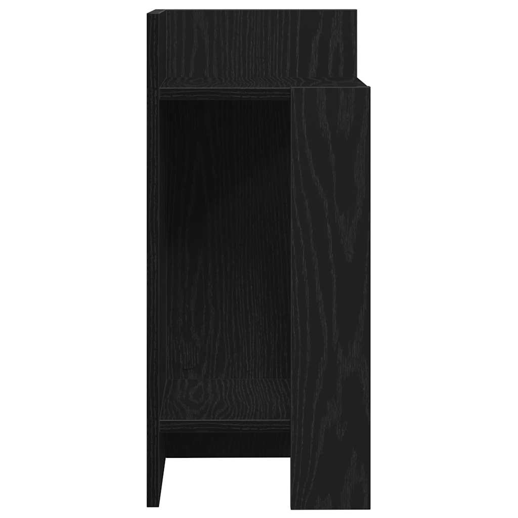 vidaXL Stoliki boczne 2 szt. z półką, czarne, 25,5x27x60 cm