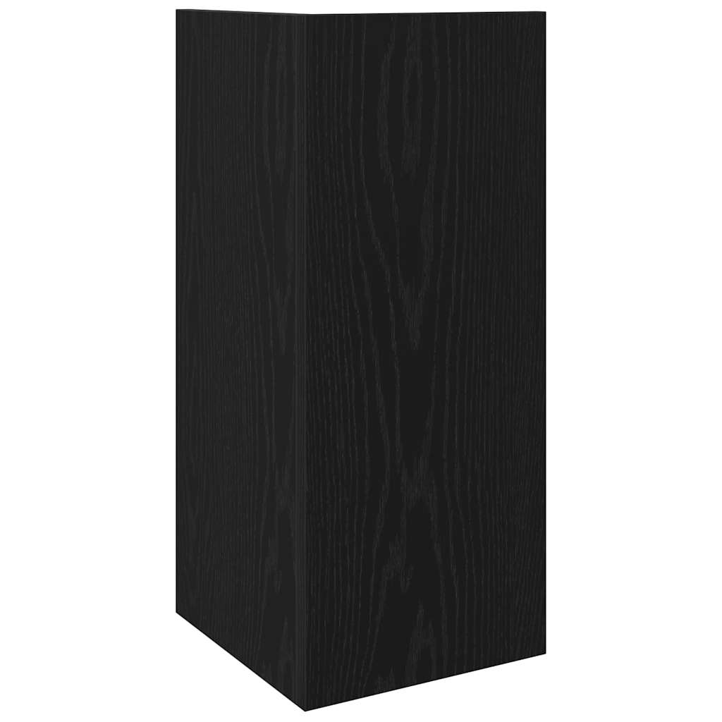 vidaXL Stoliki boczne 2 szt. z półką, czarne, 25,5x27x60 cm
