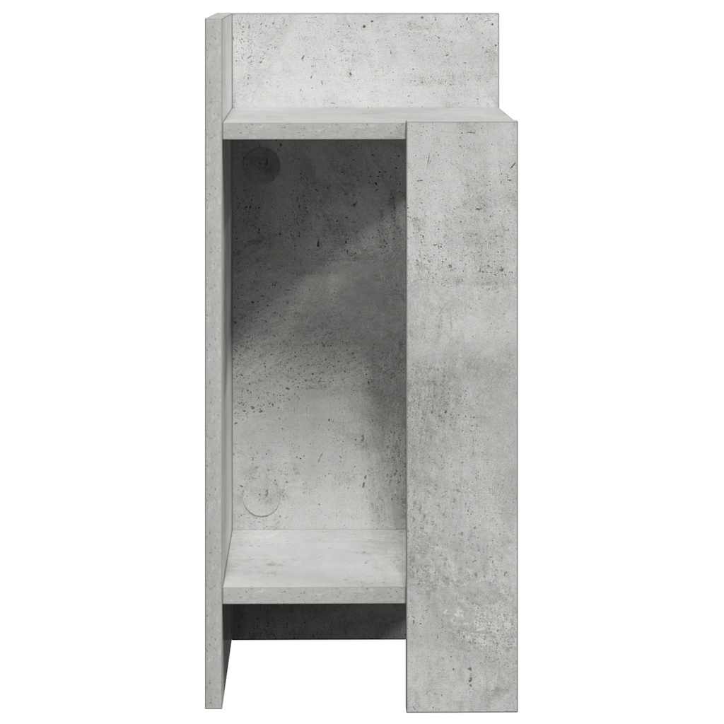 vidaXL Stolik boczny z półką, szarość betonu, 25,5x27x60 cm