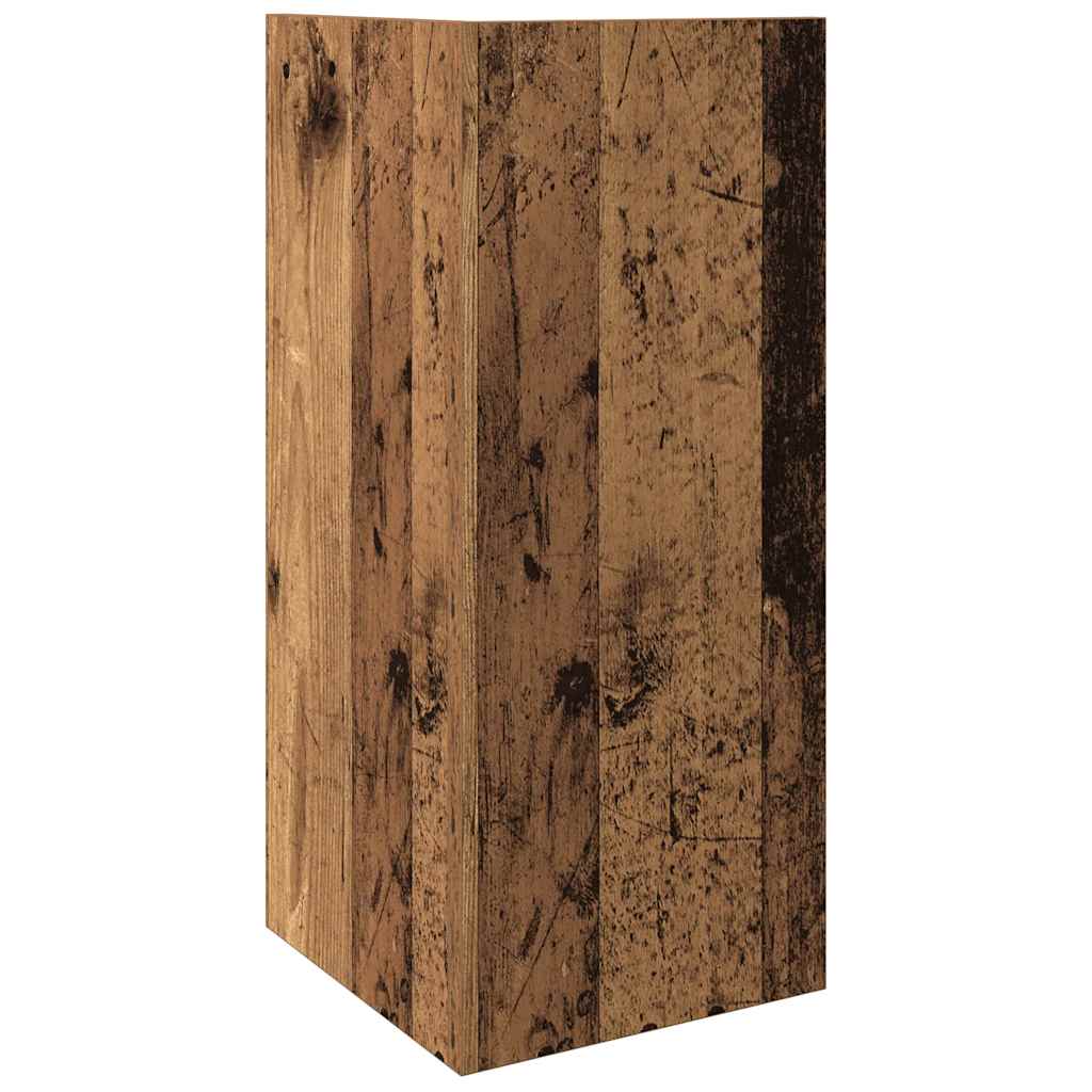 vidaXL Stoliki boczne 2 szt. z półką, stare drewno, 25,5x27x60 cm